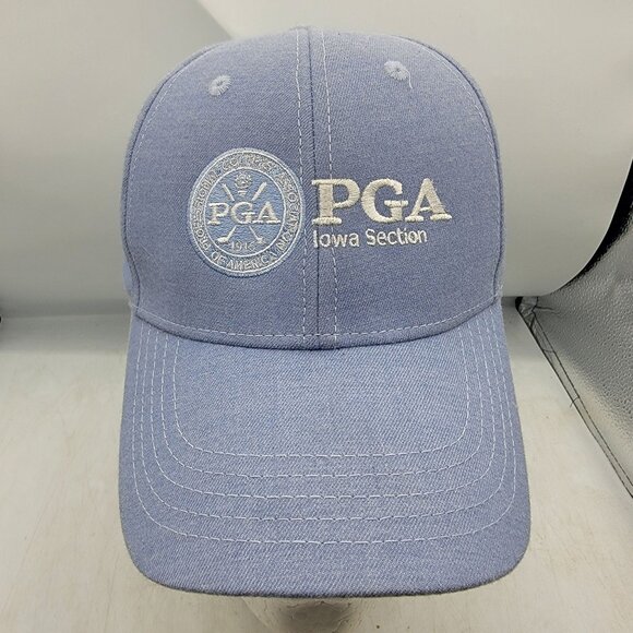 Antigua PGA Iowa Section Ice Blue Hat Cap Casual Outdoors Golfing Summer